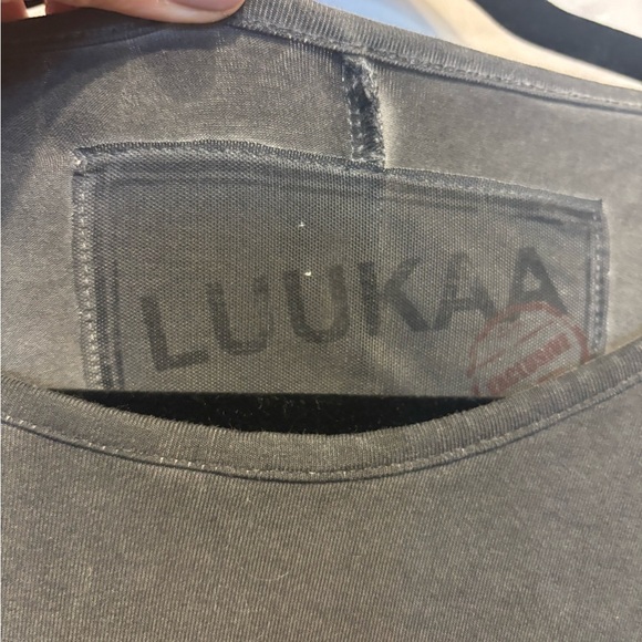 LUUKAA black high-low tunic dress in black size 2X (18) - Picture 4 of 5